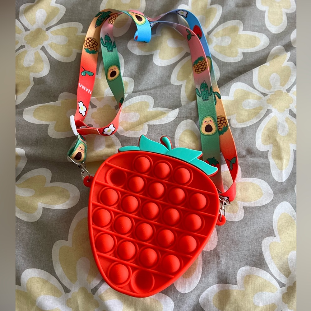 Strawberry pop it purse